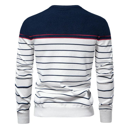 Adrien™ | Pull Rayé Marin